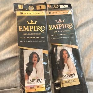 EMPIRE 18” YAKI 100 percent human hair, BLACK